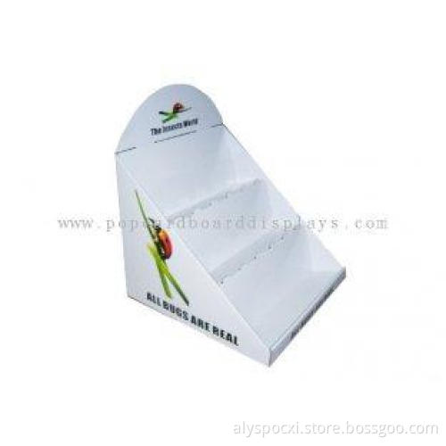 White Cardboard Counter Displays ENCD007 Racks in supermar